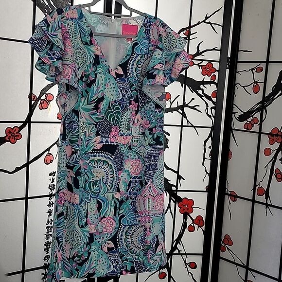 Lilly Pulitzer Kathie Floral Dress. - Picture 3 of 11